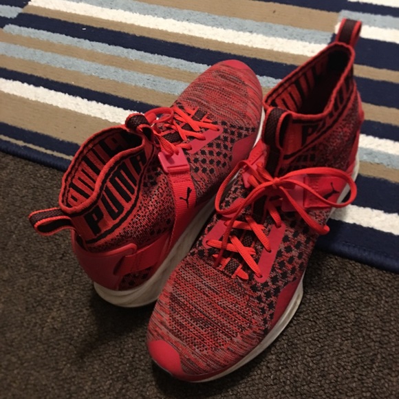Men’s Puma Ignite Evoknit (red & black) - Picture 3 of 4